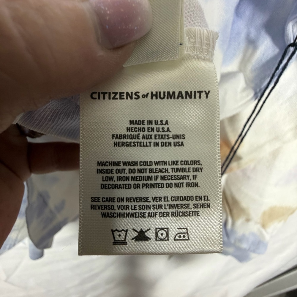 Citizens Of Humanity Light Tie-Dye Long Sleeve Oversized T-Shirt, NWT Size Small - Picture 10 of 13